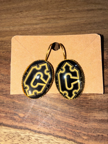 Congress C logo earrings